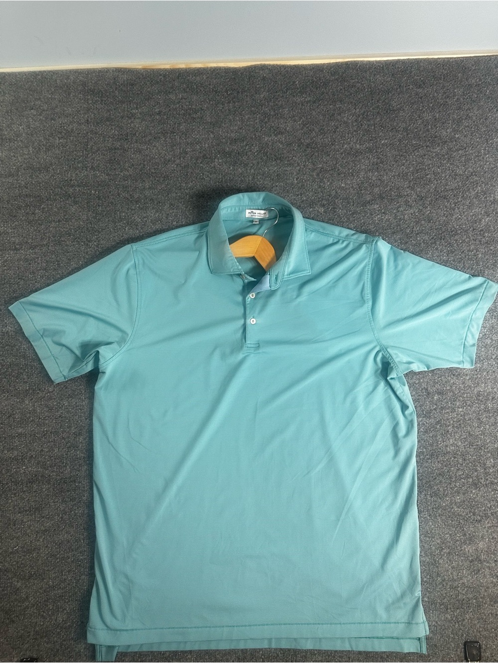 Peter Millar Teal Short Sleeve Polo